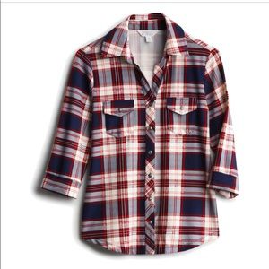 Market & Spruce Perrina Button Down Knit Top, size small, NWT.